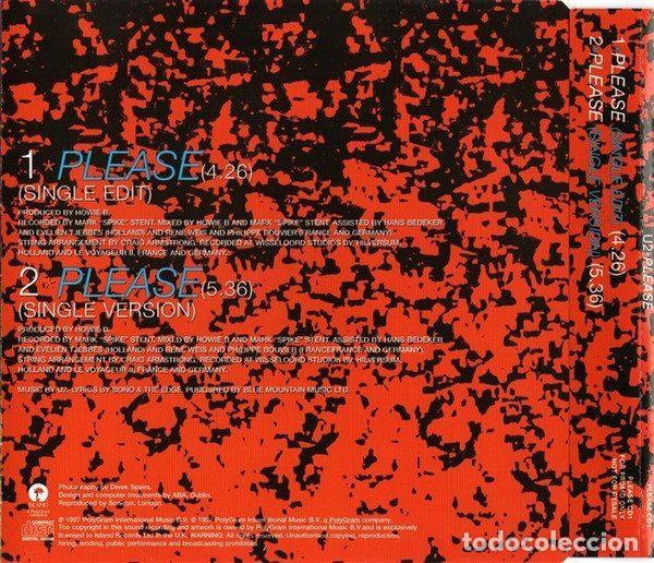 CDs de m&uacute;sica: U2 &ndash; Please (CD, Island Records PLEASE CD1) - Foto 2