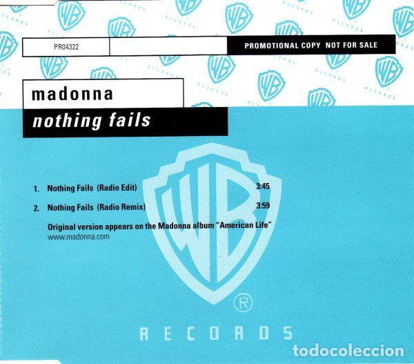 CDs de Musique: Madonna &ndash; Nothing Fails (CD, Warner Bros. Records PR04322)