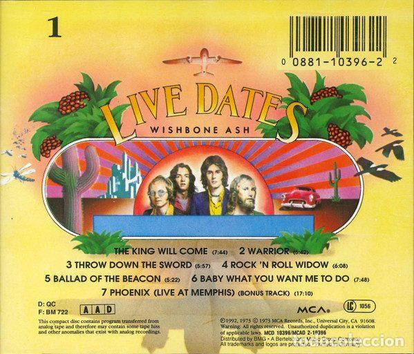 CDs de m&uacute;sica: Wishbone Ash &ndash; Live Dates (CD, MCA Records MCD 10396) - Foto 2