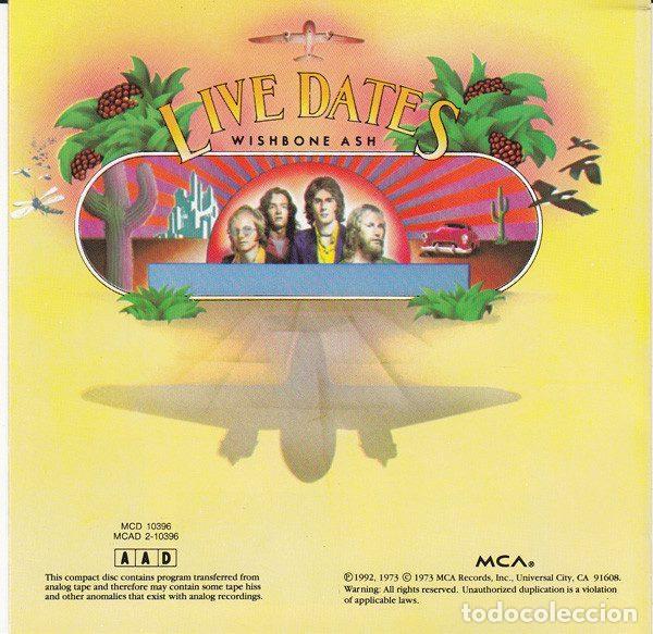 CDs de m&uacute;sica: Wishbone Ash &ndash; Live Dates (CD, MCA Records MCD 10396) - Foto 8