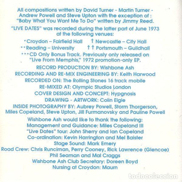 CDs de m&uacute;sica: Wishbone Ash &ndash; Live Dates (CD, MCA Records MCD 10396) - Foto 9