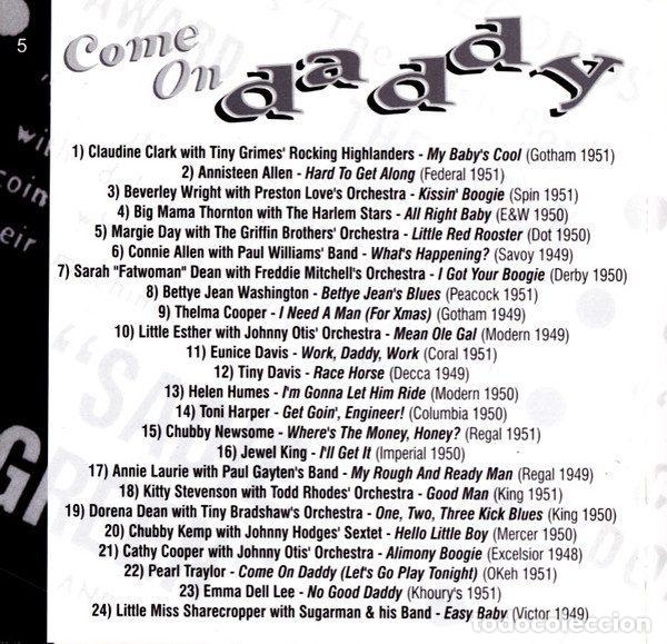 CDs de m&uacute;sica: Various &ndash; Come On Daddy (CD, El Toro Records EL TORO R&B 101) - Foto 7