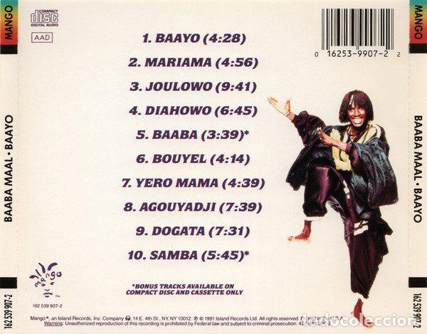 CDs de m&uacute;sica: Baaba Maal &ndash; Baayo (CD, Mango 162 539 907-2) - Foto 2