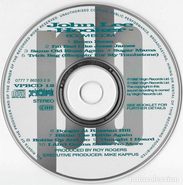 CDs de m&uacute;sica: John Lee Hooker &ndash; Boom Boom (CD, Pointblank VPBCD 12) - Foto 3