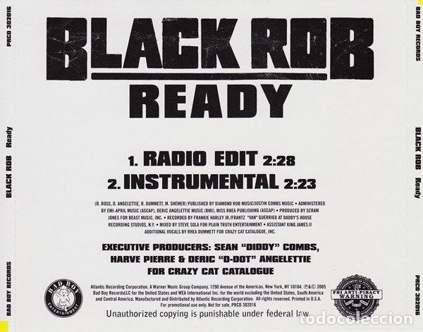 CDs de m&uacute;sica: Black Rob &ndash; Ready (CD, Bad Boy Entertainment PRCD 302016) - Foto 4