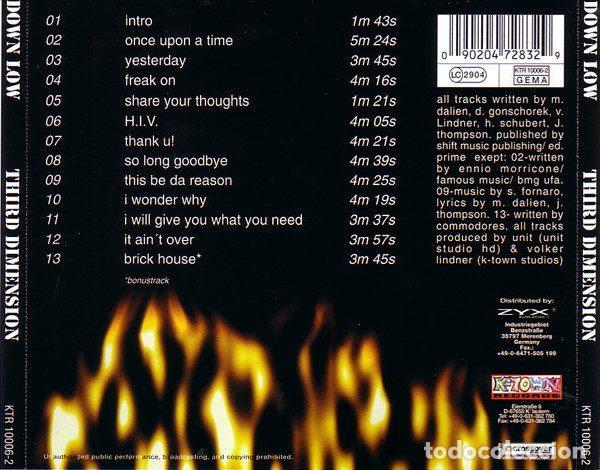 CDs de m&uacute;sica: Down Low &ndash; Third Dimension (CD, K-Town Records KTR 10006-2) - Foto 2