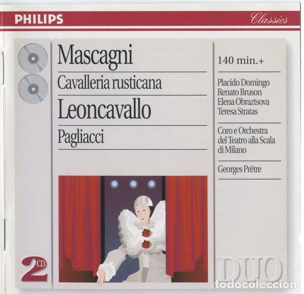 CD de M&uacute;sica: Mascagni, Leoncavallo, Placido Domingo, Renato Bruson, Elena Obraztsova, Teresa Stratas, Coro E...