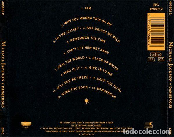 CDs de m&uacute;sica: Michael Jackson &ndash; Dangerous (CD, Epic EPC 465802 2) - Foto 2