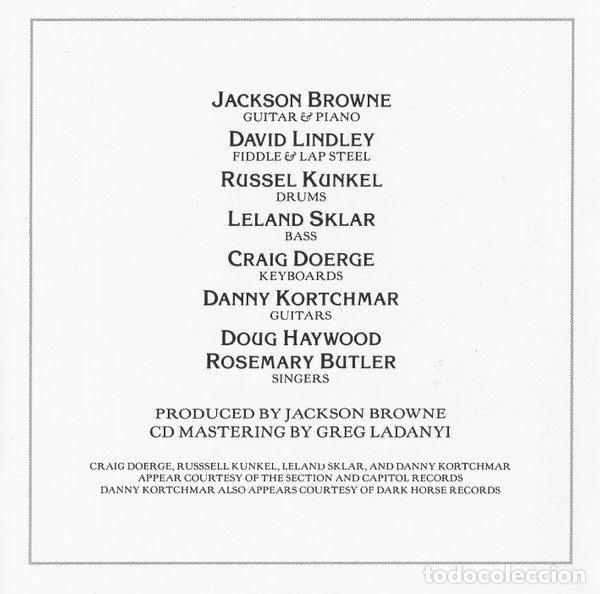 CDs de m&uacute;sica: Jackson Browne &ndash; Running On Empty (CD, Asylum Records 7559-60325-2) - Foto 7