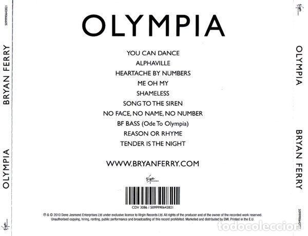 CDs de m&uacute;sica: Bryan Ferry &ndash; Olympia (CD, Virgin CDV 3086) - Foto 2