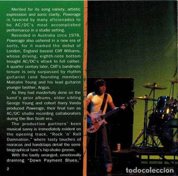 CDs de m&uacute;sica: AC/DC &ndash; Powerage (CD, Epic 510762 2) - Foto 8