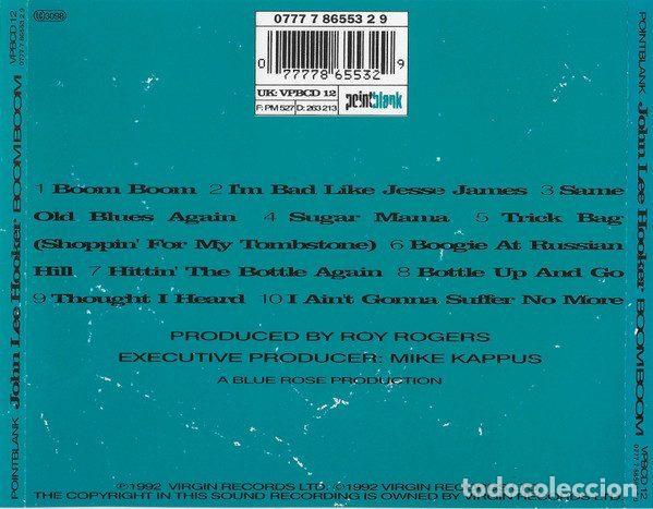 CDs de m&uacute;sica: John Lee Hooker &ndash; Boom Boom (CD, Pointblank VPBCD 12) - Foto 2