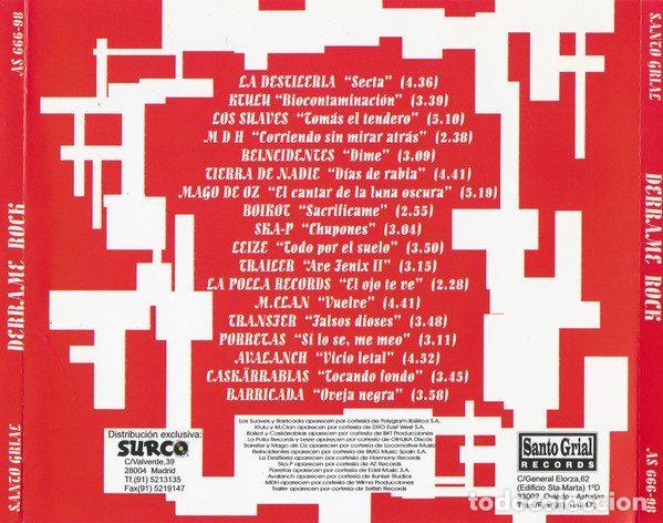 CDs de m&uacute;sica: Various &ndash; Derrame Rock (CD, Santo Grial Records SG-101-cd) - Foto 6