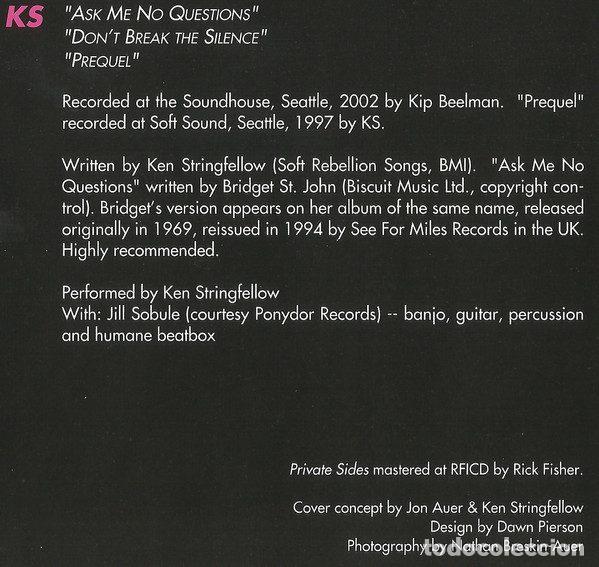 CDs de m&uacute;sica: Jon Auer / Ken Stringfellow &ndash; Private Sides (CD, Rykodisc RCD16036) - Foto 7