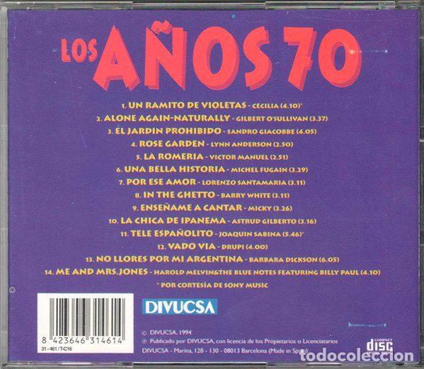 CDs de m&uacute;sica: Various &ndash; Los A&ntilde;os 70 Vol. 1 (CD, Divucsa 31-460) - Foto 4