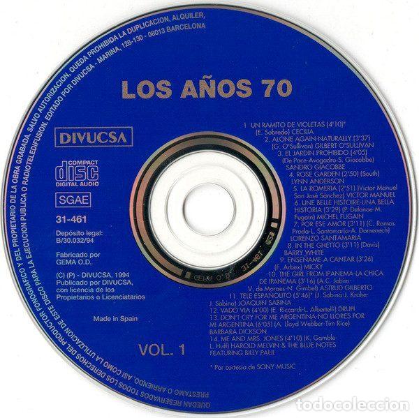 CDs de m&uacute;sica: Various &ndash; Los A&ntilde;os 70 Vol. 1 (CD, Divucsa 31-460) - Foto 5