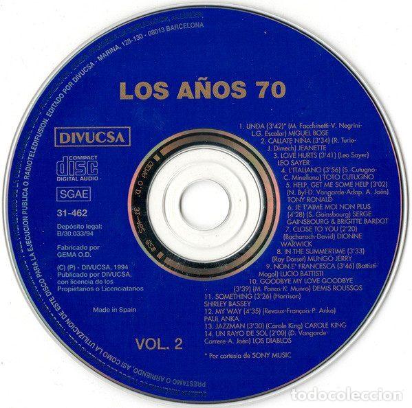 CDs de m&uacute;sica: Various &ndash; Los A&ntilde;os 70 Vol. 1 (CD, Divucsa 31-460) - Foto 8