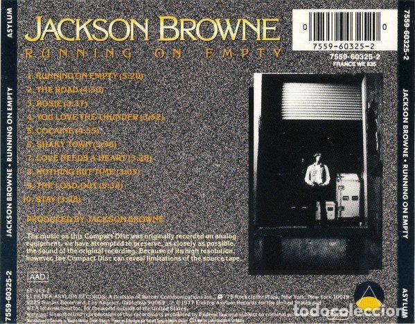 CDs de m&uacute;sica: Jackson Browne &ndash; Running On Empty (CD, Asylum Records 7559-60325-2) - Foto 3