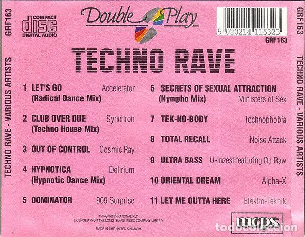 CDs de m&uacute;sica: Various &ndash; Techno Rave (CD, Double Play GRF163) - Foto 2