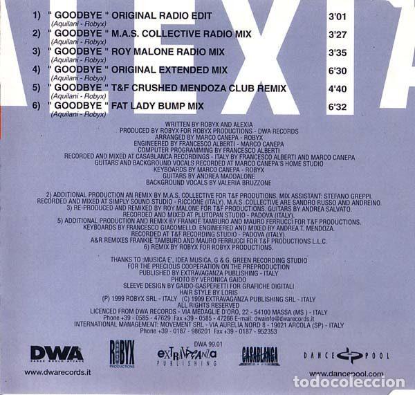 CDs de m&uacute;sica: Alexia &ndash; Goodbye (CD, Dance Pool DAN 667562 2) - Foto 3