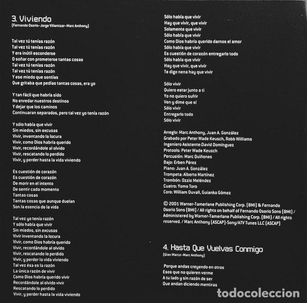 CDs de m&uacute;sica: Marc Anthony &ndash; Libre (CD, Sony Discos 502080 9) - Foto 7