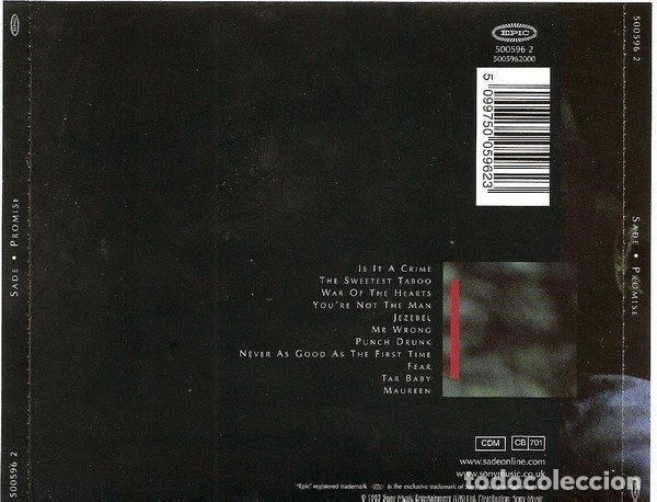 CDs de m&uacute;sica: Sade &ndash; Promise (CD, Epic 500596 2) - Foto 2