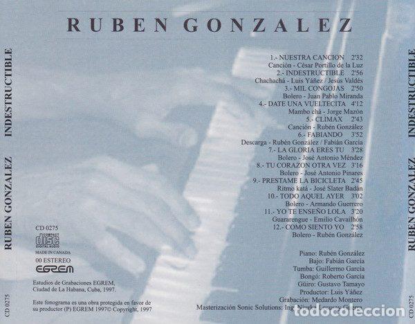 CDs de m&uacute;sica: Ruben Gonzalez &ndash; Indestructible (CD, Egrem CD 0275) - Foto 2
