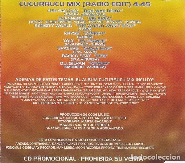 CDs de m&uacute;sica: Various &ndash; Cucurrucu Mix (CD, Code Music CO-90005-CS) - Foto 2