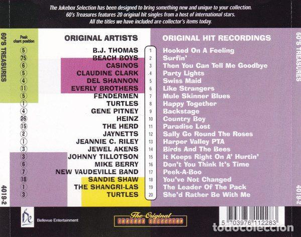 CDs de m&uacute;sica: Various &ndash; 60s treasures (CD, The Original Jukebox Selection 4019-2) - Foto 4