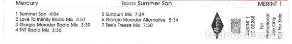 CDs de m&uacute;sica: Texas &ndash; Summer Son (CD, Mercury MERINT 1) - Foto 3