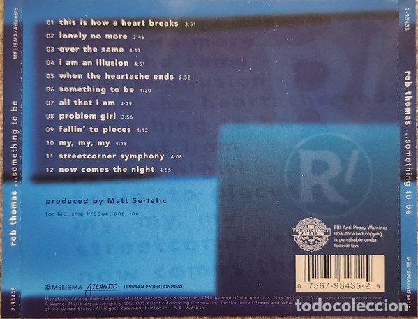 CDs de m&uacute;sica: Rob Thomas &ndash; ...Something To Be (CD, Melisma Records 2-93435) - Foto 2