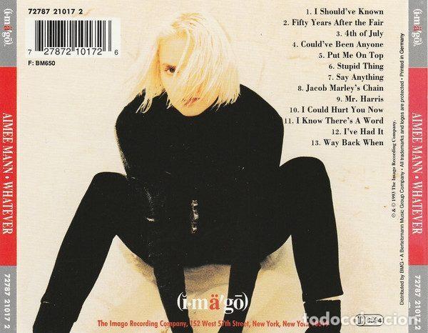 CDs de m&uacute;sica: Aimee Mann &ndash; Whatever (CD, Imago 72787 21017 2) - Foto 4