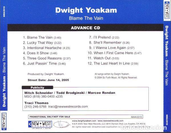 CD di Musica: Dwight Yoakam &ndash; Blame The Vain (CD, New West Records NWA3010)