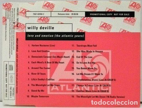 CD de M&uacute;sica: Willy DeVille &ndash; Love & Emotion (The Atlantic Years) (CD, Atlantic 7567-82958-2)