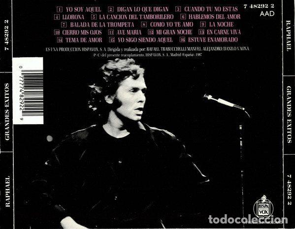 CDs de m&uacute;sica: Raphael &ndash; Grandes Exitos (CD, Hispavox 7 48292 2) - Foto 2