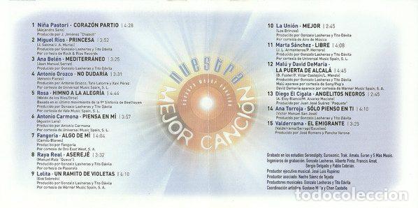 CDs de m&uacute;sica: Various &ndash; Nuestra Mejor Canci&oacute;n - El Disco Oficial Del Programa De TVE La Gran Final (CD, Bmg... - Foto 3