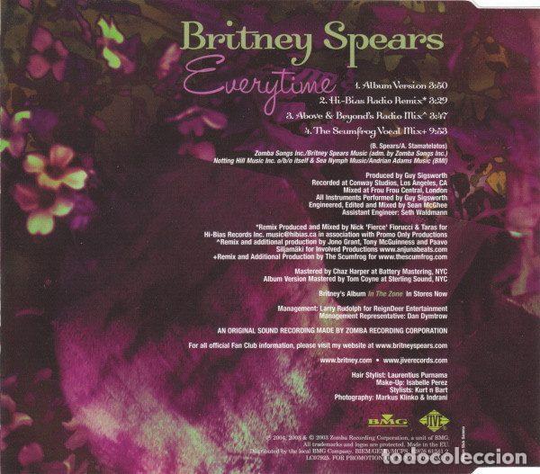 CDs de m&uacute;sica: Britney Spears &ndash; Everytime (CD, Jive 82876 61341 2) - Foto 3