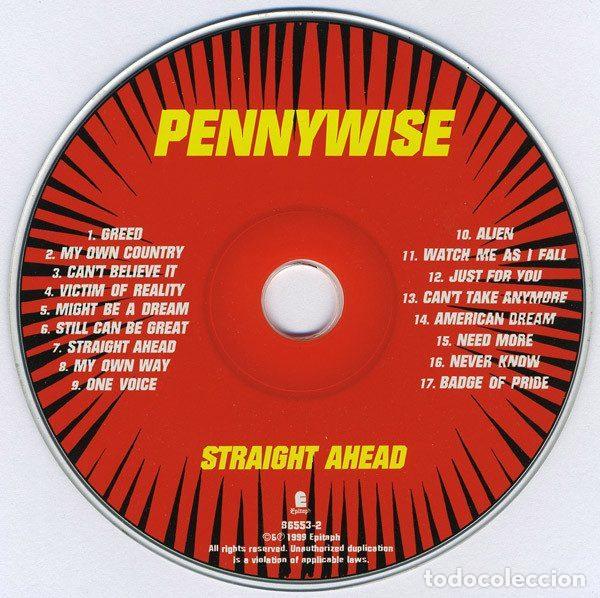 CDs de m&uacute;sica: Pennywise &ndash; Straight Ahead (CD, Epitaph 86553-2) - Foto 3