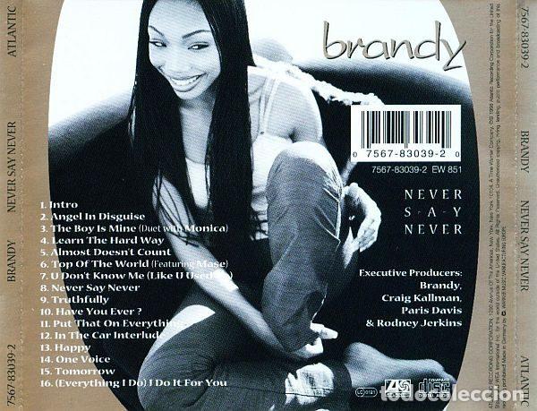 CDs de m&uacute;sica: Brandy &ndash; Never Say Never (CD, Atlantic 7567-83039-2) - Foto 2