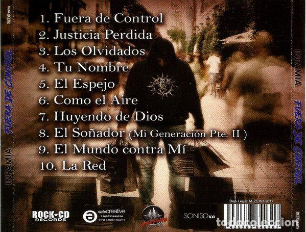 CDs de m&uacute;sica: Infamia &ndash; Fuera de Control (CD, Rock CD Records RCDR1978) - Foto 2