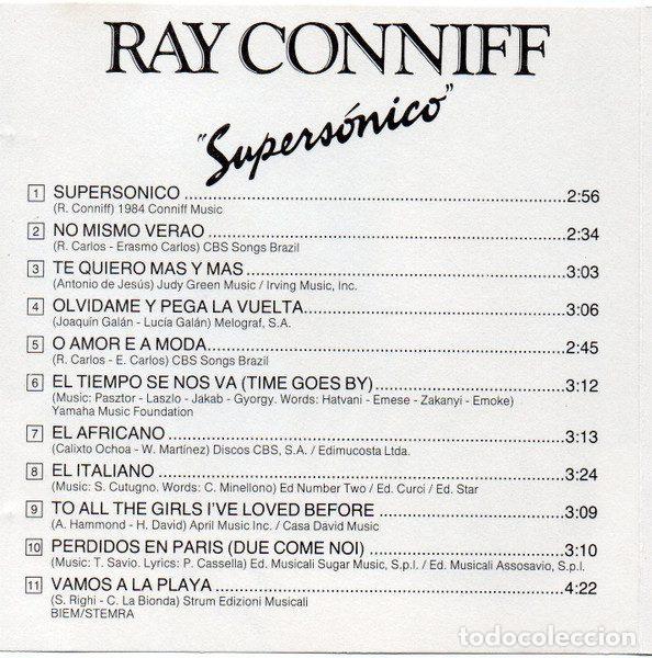 CDs de m&uacute;sica: Ray Conniff &ndash; Supers&oacute;nico (CD, CBS CDCBS 26341) - Foto 3