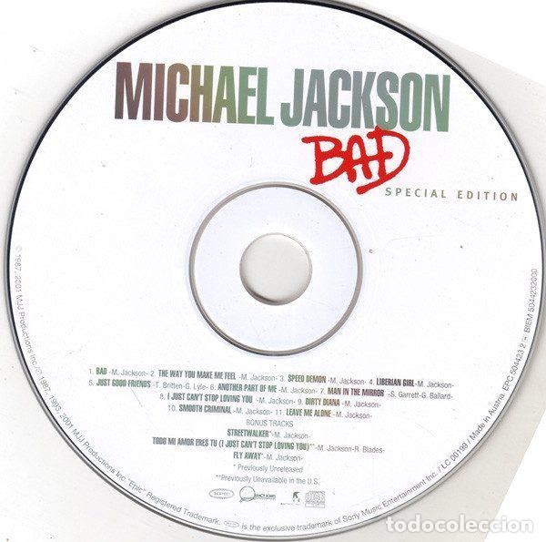 CDs de m&uacute;sica: Michael Jackson &ndash; Bad (CD, Epic EPC 504423 2) - Foto 5