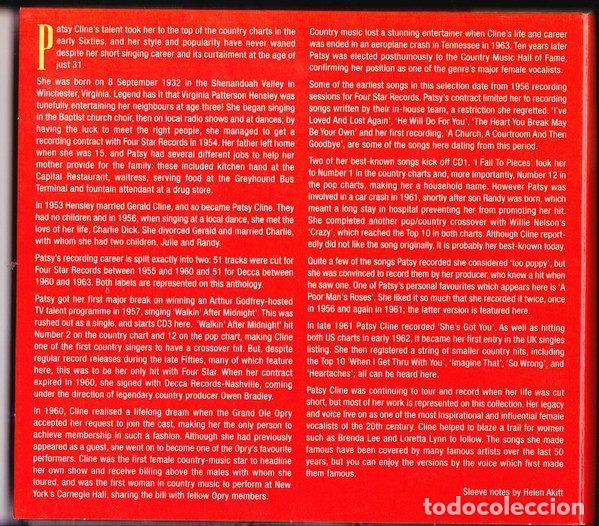 CDs de m&uacute;sica: Patsy Cline &ndash; The Anthology (CD, Not Now Music NOT3CD105) - Foto 3