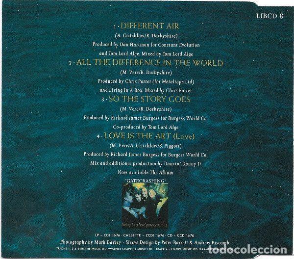 CDs de m&uacute;sica: Living In A Box &ndash; Different Air (CD, Chrysalis LIBCD 8) - Foto 3