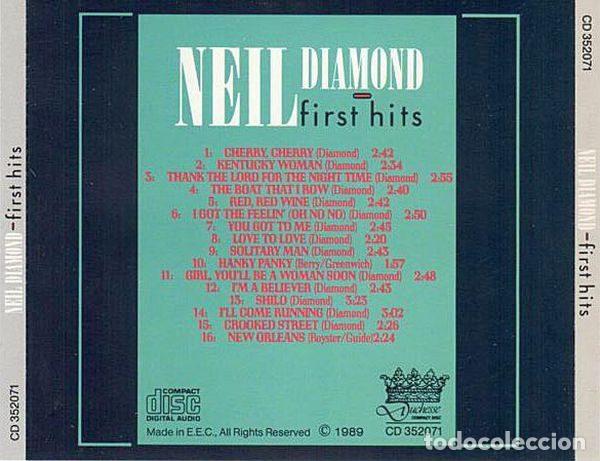 CDs de m&uacute;sica: Neil Diamond &ndash; First Hits (CD, Duchesse CD 352071) - Foto 2