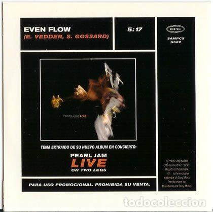 CDs de m&uacute;sica: Pearl Jam &ndash; Even Flow (Live) (CD, Epic SAMPCS 6582) - Foto 2