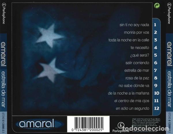 CDs de m&uacute;sica: AMARAL &ndash; ESTRELLA DE MAR CD 2014 - Foto 2