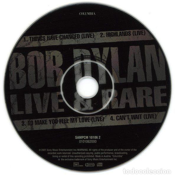 CDs de m&uacute;sica: Bob Dylan &ndash; Live & Rare (CD, Columbia SAMPCM 10106 2) - Foto 3