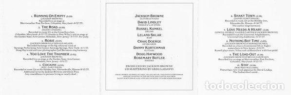 CDs de m&uacute;sica: Jackson Browne &ndash; Running On Empty (CD, Asylum Records 7559-60325-2) - Foto 8