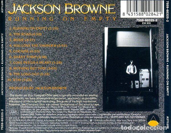 CDs de m&uacute;sica: Jackson Browne &ndash; Running On Empty (CD, Asylum Records 7559-60325-2) - Foto 9